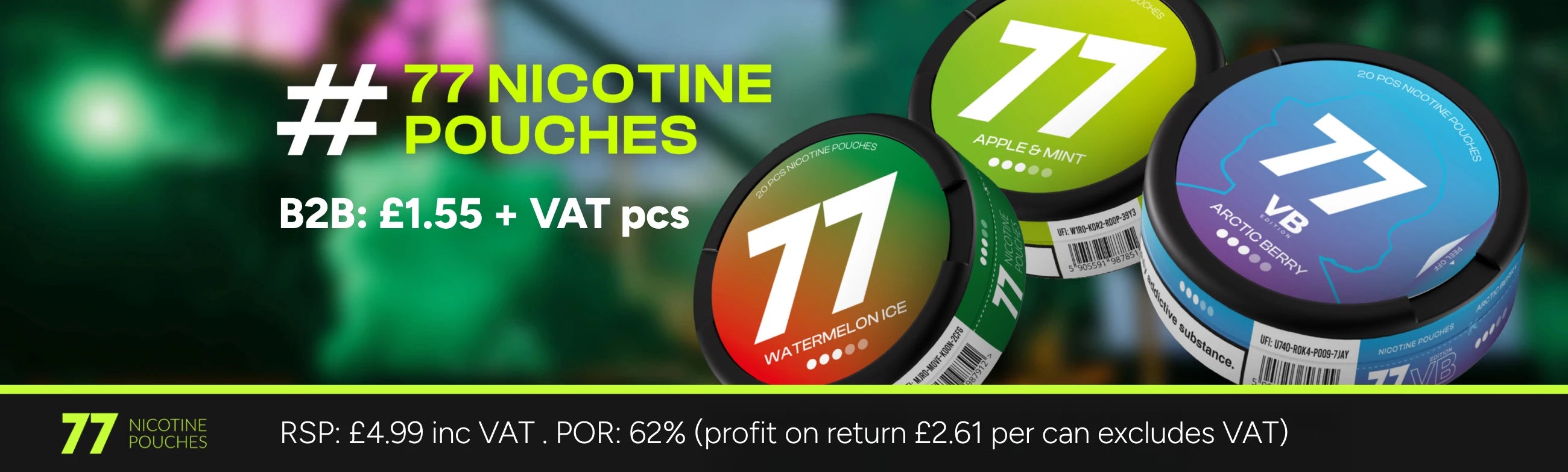 77 Nicotine Pouches